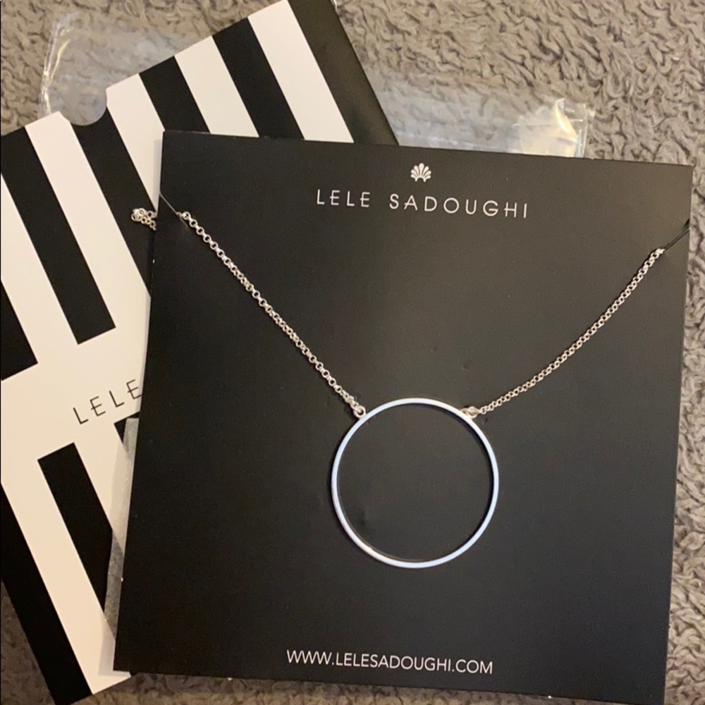 Silver circle necklace